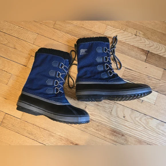 Sorel 1964 PAC Nylon Waterproof Snow Boots in Navy, Black | Mens Size 10 - Picture 6 of 16